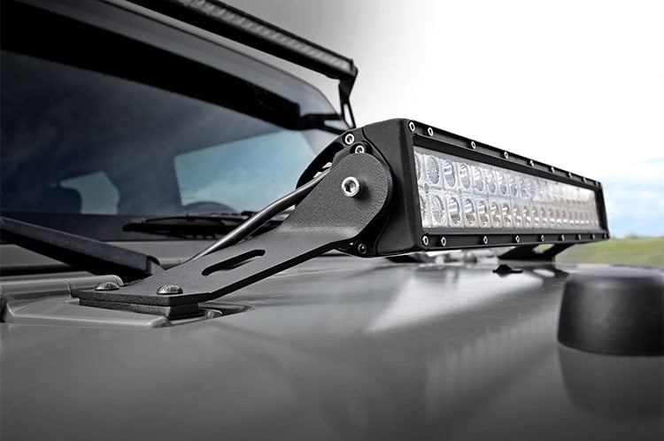 LED Light Mount | Hood | 20" | Jeep Wrangler JK/Wrangler Unlimited (07-18)