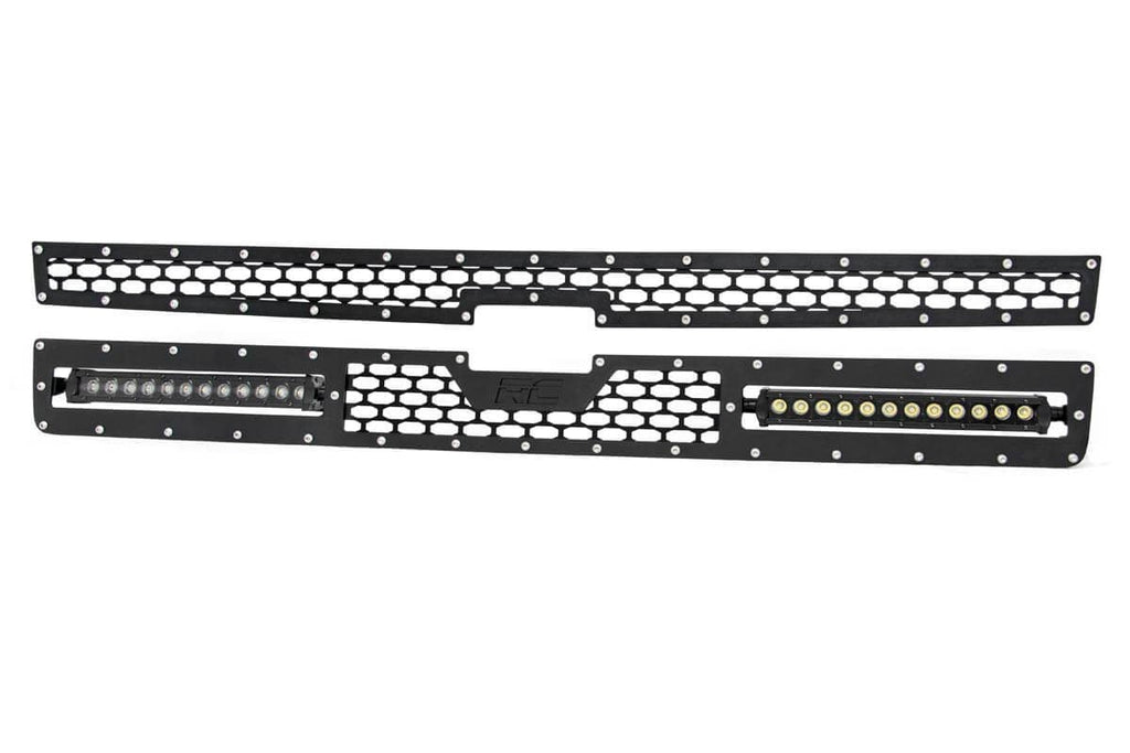 Mesh Grille | 12" Single Row LED Pair | Black | Chevy Silverado 2500 HD/3500 HD (11-14)