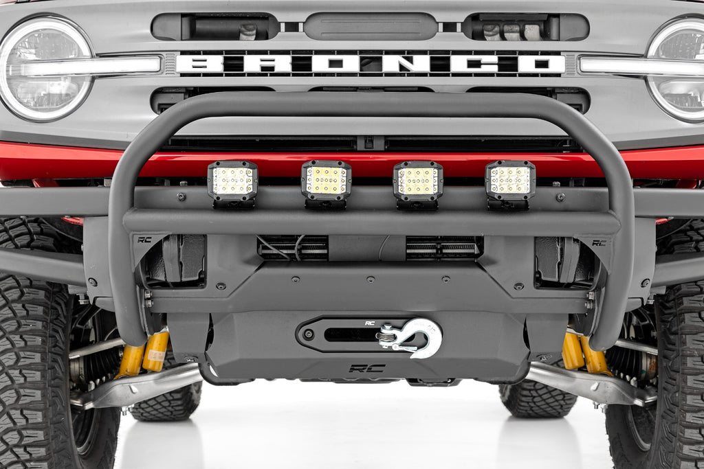 Nudge Bar | 3 Inch Wide Angle Led (x4) | Oe Modular Steel | Ford Bronco (21-25)