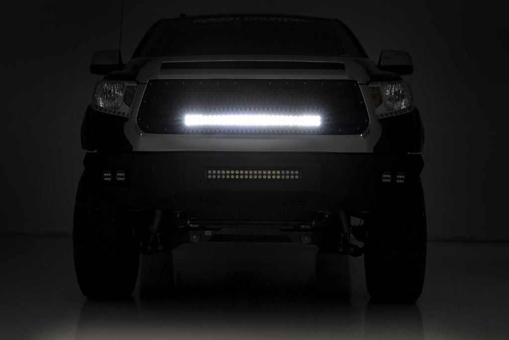Mesh Grille | 30" Dual Row LED | Black | Amber DRL | Toyota Tundra (14-17)
