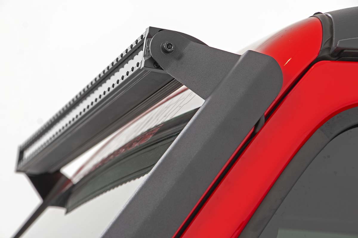 LED Light Kit | Windshield | 50" BLK Dual Row | WHT DRL | Jeep Gladiator JT/Wrangler JL (18-25)