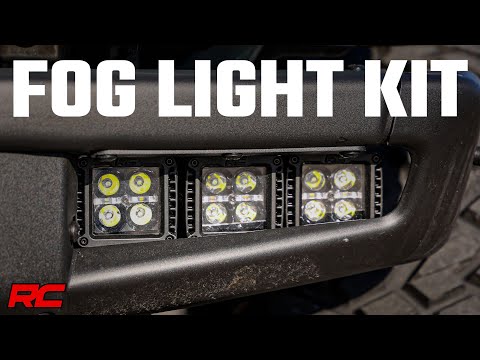 LED Light Kit | Fog Mount | Triple 2" Black Pair | Spot | Ford Bronco (21-25) - Video
