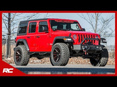 3.5 Inch Lift Kit | Adj Lower | FR D/S | Jeep Wrangler Unlimited Rubicon (18-23) - Video