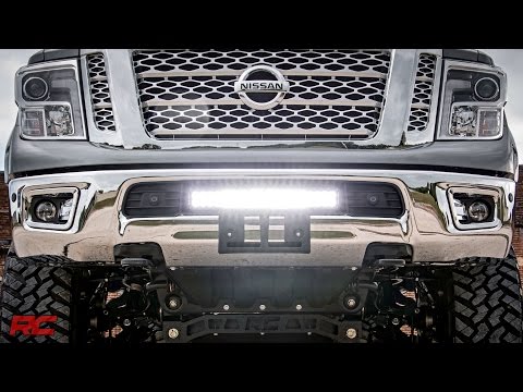 LED Light Kit | Bumper Mount | 20" Black Dual Row | Nissan Titan XD (16-24) - Video