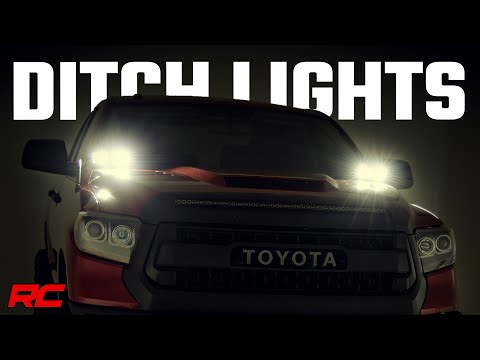 LED Light Kit | Ditch Mount | Dual 2" Black Pairs | White DRL | Toyota Tundra (14-21) - Video
