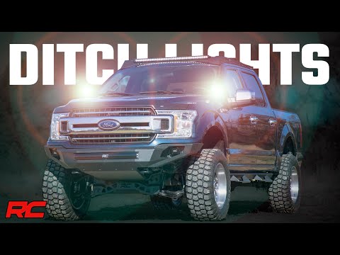 LED Light Kit | Ditch Mount | 2" Black Pair | Flood | Ford F-150 (15-25)/F-150 Lightning (22-25)  - Video