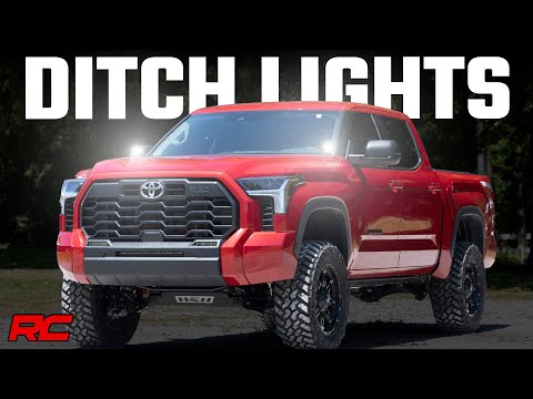 LED Light Kit | Ditch Mount | 2" Black Pair | White DRL | Toyota Tundra (22-25) - Video